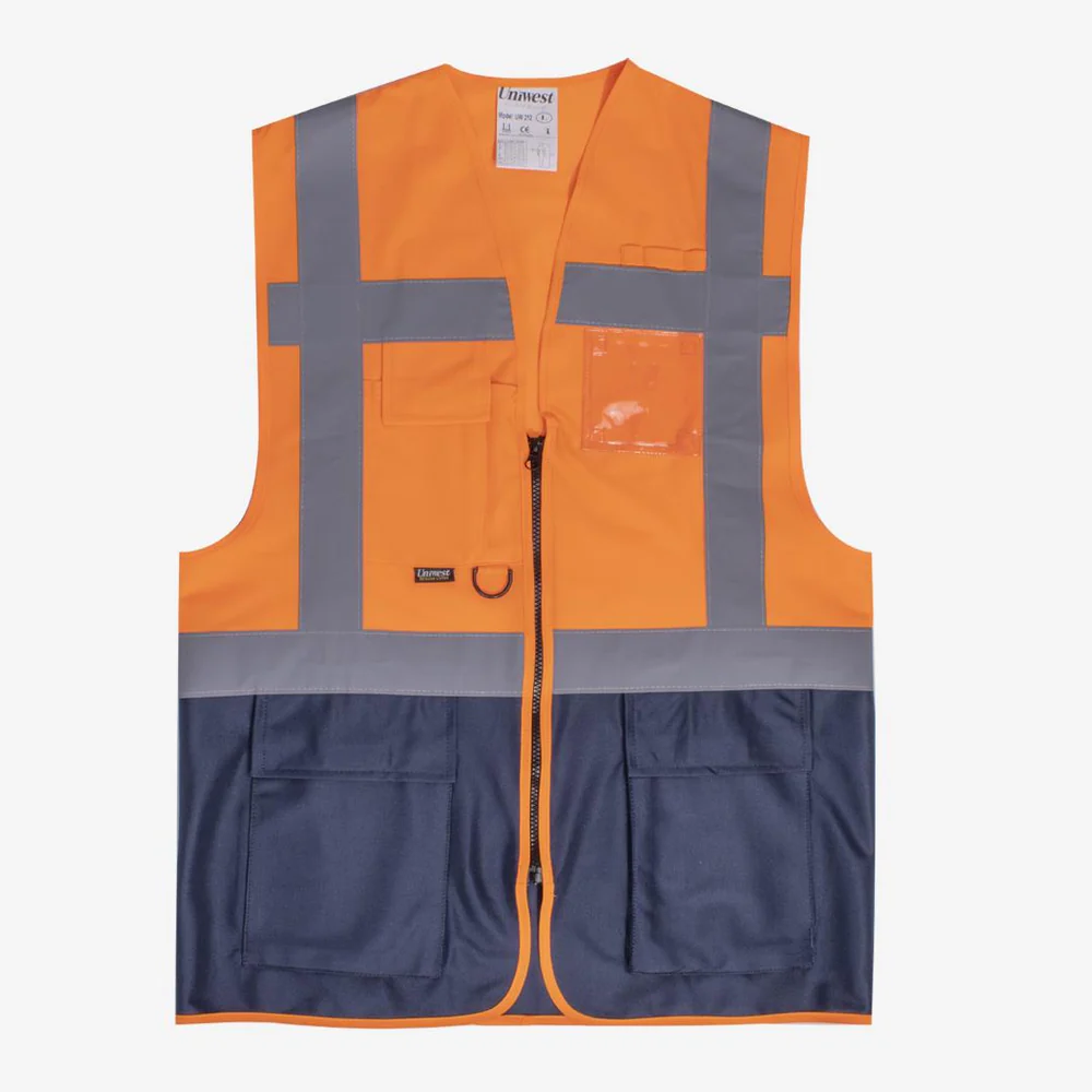 Hi Vis Uniwest Reflective Manager Warning Vest